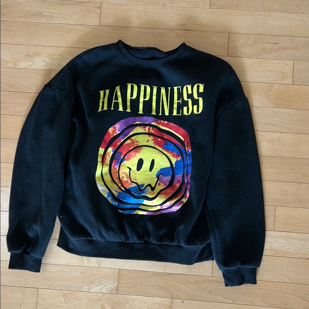 Happiness Kids Graphic Crewneck Sweater